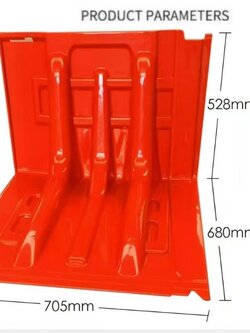 กำแพงกั้นน้ำ ขนาด 70.5*68*52.80ซม. สีแดง