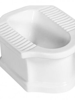 สุขภัณฑ์นั่งยองราดน้ำแบบมีฐาน รุ่น S30001/SQUAT 301 สีขาว SOSUCO