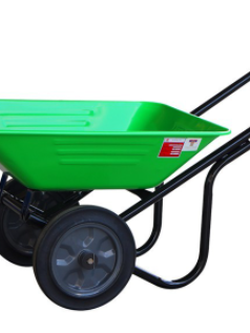 รถเข็นปูนโครงเชื่อม ล้อคู่ยางตัน (สีเขียว)