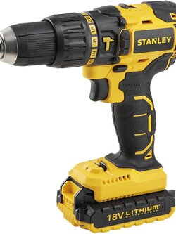 STANLEY สว่านกระแทง ไร้แปลงถ่าน แบตฯ 2.0AH 2 ก้อน 18V STANLEY SBH201D2K-B1 สีดำเหลือง