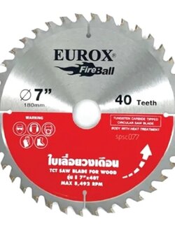 ใบเลื่อยวงเดือน 7" EUROX 40T