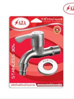 ก๊อกคอสั้นสแตนเลส SAZA SAZA ก๊อกคอสั้นสแตนเลส ZS05WC สแตนเลส