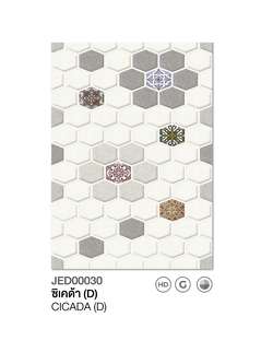 JAGUAR กระเบื้องปูผนัง ลายซิเคด้า ขนาด 25*40 ผิวเงา