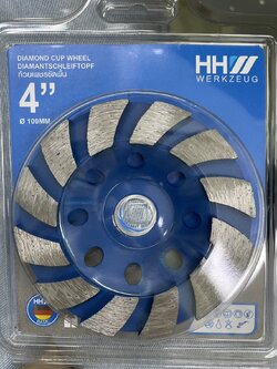 HHW WERKZEUG ใบตัดเพชรรูปถ้วย 4"/100มม.