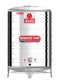 ถังเก็บสแตนเลส แอดวานซ์ รุ่นพื้นนูน (AV) ขนาด 2000 ลิตร