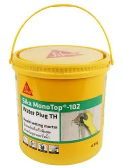 ซีเมนต์อุดรอยรั่วซึมชนิดแห้งเร็ว SIKA รุ่น 102 ขนาด 4.5 กก. สีเทา