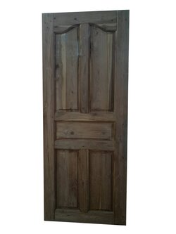 ประตูไม้สัก ลูกฟัก 5 ช่อง ขนาด 80x200 cm ***ซื้อ 1 แถม 1***