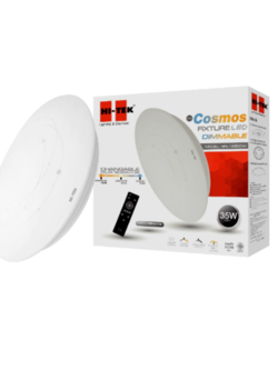 HI-TEK ชุดโคมเพดานกลม LED 35W รุ่นคอสโม ปรับได้ 3 แสง หรี่ไฟได้ พร้อมรีโมท HI-TEK รุ่นคอสโม ปรับได้ 3 แสง หรี่ไฟได้ พร้อมรีโมท ขาว