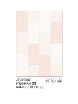 JAGUAR กระเบื้องปูผนัง ลายรามิเรซ เบจ ขนาด 25*40 ผิวเงา