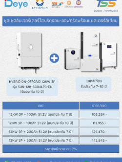SET Inverter DEYE 12k 3Phase + Battery Lithium