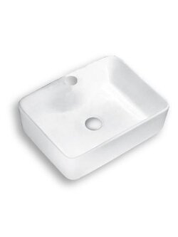 อ่างล้างหน้าฝังบนเคาน์เตอร์ทรงรีสีขาว รุ่น S54001/OVAL 801 สีขาว SOSUCO sosuco