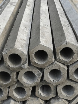 เสาเข็มหกเหลี่ยมกลวง ราคาเริ่มต้น ต่อเมตร ** ค่าขนส่งคิดตามระยะทาง