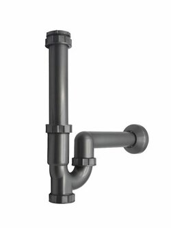 ชุดท่อน้ำทิ้งพีแทรป พลาสติกABSเทา ชาร์ปยาว 12" รุ่น L5203 SOSUCO sosuco