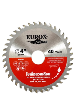 ใบเลื่อยวงเดือน EUROX 4" x 40T