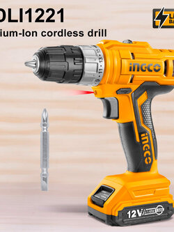 ชุดสว่านไร้สายแบตเตอรี่ 12V รุ่น ECO อิงโค่ CDLI1211 เหลืองดำ