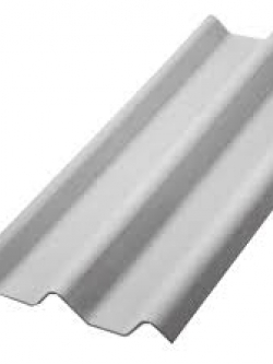 กระเบื้องหลังคาลอนคู่ 50*120*0.4 ตราร่ม สีซีเมนต์