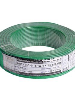 สายไฟ THW คละสี แดง เขียว น้ำเงิน เทา ดำ ยาว 100 ม. ขนาด 2.5/4/6/10 คละสี ดำ น้ำเงิน เหลือง เขียวย ขาว