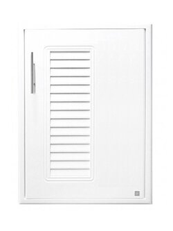 บานซิงค์เดี่ยว L-17 (46x66 cm) เกล็ดช่องลม Lion สีขาว