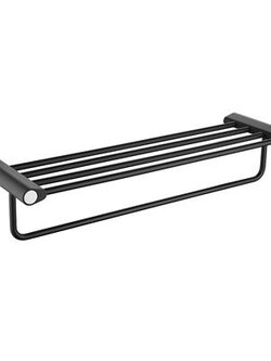 ชั้นวางพร้อมราว HAFELE รุ่น 485.80.007 ขนาด 60 ซม. สีดำ