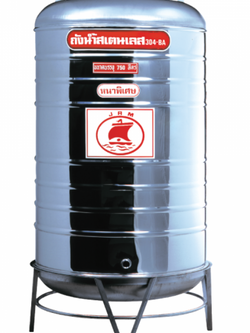 ถังน้ำสเตนเลสรุ่นก้นนูนสูง (ความจุ 2000 ลิตร) ชนิดผิวมัน JRM