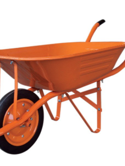 รถเข็นปูน ล้อเดี่ยวยางตัน สีส้ม (Wheel Barrow)