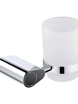 ที่ใส่แปรงพร้อมแก้ว HAFELE รุ่น 485.80.015 โครเมียม