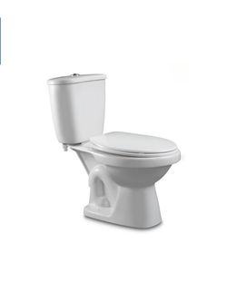 NASCO สุขภัณฑ์แบบสองชิ้น NC-7677 : รุ่น ไฟเตอร์ แบบกดบน ขาว