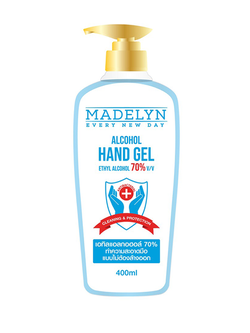 เมดเดอร์ลีน เจลแอลกอฮอล์ เจลล้างมืออนามัย 70% (400 มล.) Madelyn Hand Gel.