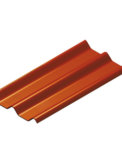 กระเบื้อนลอนคู่ SCG ไฮบริด 50*120*0.55 สีหมากสุก