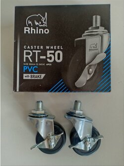 ลูกล้อABS 2นิ้วสกรู มีเบรก แกน RHINO RHINO ลูกล้อABS 2นิ้วสกรู มีเบรก แกน RHINO ขาวครีม