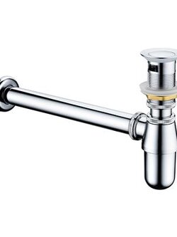 ท่อน้ำทิ้งอ่างล้างหน้า แบบกระปุก HAFELE รุ่น 485.61.222 ขนาด 30 ซม. สีซาติน