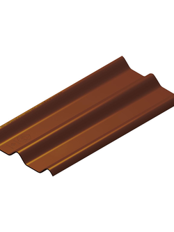 กระเบื้อนลอนคู่ SCG ไฮบริด 50*120*0.55 สีเปลือกมังคุด