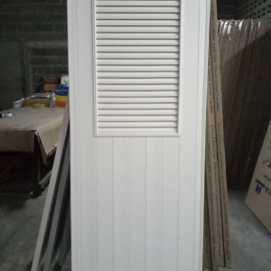 ประตูPVC Metro-Tech รุ่นTiger TD13 แบบบานเกล็ด1-2บาน สีครีม , สีเทา