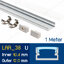 ราคาต่อ 1 เส้น ยาว 1 เมตร ราง U Flat 10mm + ฝาอะคริลิค รางไฟ Aluminium Profile รางอลูมิเนียม ใช้กับไฟเส้น LED รางไฟเส้น rail led track โพรไฟล์