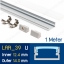 ราคาต่อ 1 เส้น ยาว 1 เมตร ราง U Flat 12mm + ฝาอะคริลิค รางไฟ Aluminium Profile รางอลูมิเนียม ใช้กับไฟเส้น LED รางไฟเส้น rail led track โพรไฟล์