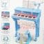 เปียโนของเด็กเล่น+โน๊ตเพลง+เก้าอี้ อุปกรณ์ครบเซต สีชมพู