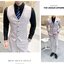 สูทชาย ลายสก๊อต สีครีมเบจ สไตล์เกาหลี (2ชิ้น) สูท+กางเกง พร้อมส่ง L,XL