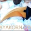 มีดซ้อมควง คารัมบิตโกลเด้นฮอว์กคลอ( Hawk Claw ) Golden Hawk Claw Karambit Trainer Knife