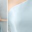 ชุดราตรียาว ไหล่เดี่ยว **สีฟ้า Size L** ผ้าไหมดัชเชส แต่งโบว์ที่เอว งานร้อยหลัง