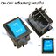 สวิทช์ ON-OFF เหลี่ยมใหญ่ 12V./4ขา มีไฟ-สีน้ำเงิน (แบบหนา)