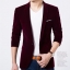 เสื้อสูท สีแดงไวน์ ผ้ากำมะหยี่ ซับในทั้งตัว พร้อมส่ง M