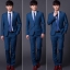 สูท.ชุดสูทเจ้าบ่าว,สูทผู้ชาย สีน้ำเงินอมฟ้า พร้อมส่ง S,M,L,XL,2XL,3XL,4XL