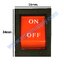 สวิทช์ ON-OFF เหลี่ยมใหญ่ 12V./4ขา มีไฟ-สีแดง (แบบหนา)
