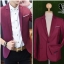 สูท,เสื้อสูท ผ้าคอตตอน เกรดA สีแดง พร้อมส่ง M,L