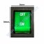 สวิทช์ ON-OFF เหลี่ยมใหญ่ 220V./4ขา มีไฟ-สีเขียว (แบบหนา)
