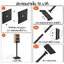 ขาตั้งลำโพงเหล็กเสาเดี่ยว ฐานกระจกดำ สูง 80cm