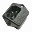 เต้ารับAC-3ขาผู้+ช่องฟิวส์ ติดแท่น ขอบยึดน็อต