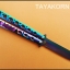 มีดซ้อมควง บาลิซองเรนโบว์ไฟร์ Balisong Rainbow5 Trainer Knife TKBS-BT3TR