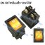 สวิทช์ ON-OFF เหลี่ยมเล็ก 12V./4ขา มีไฟ-สีเหลือง